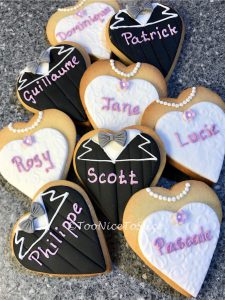 Bride & Groom Cookie Favours